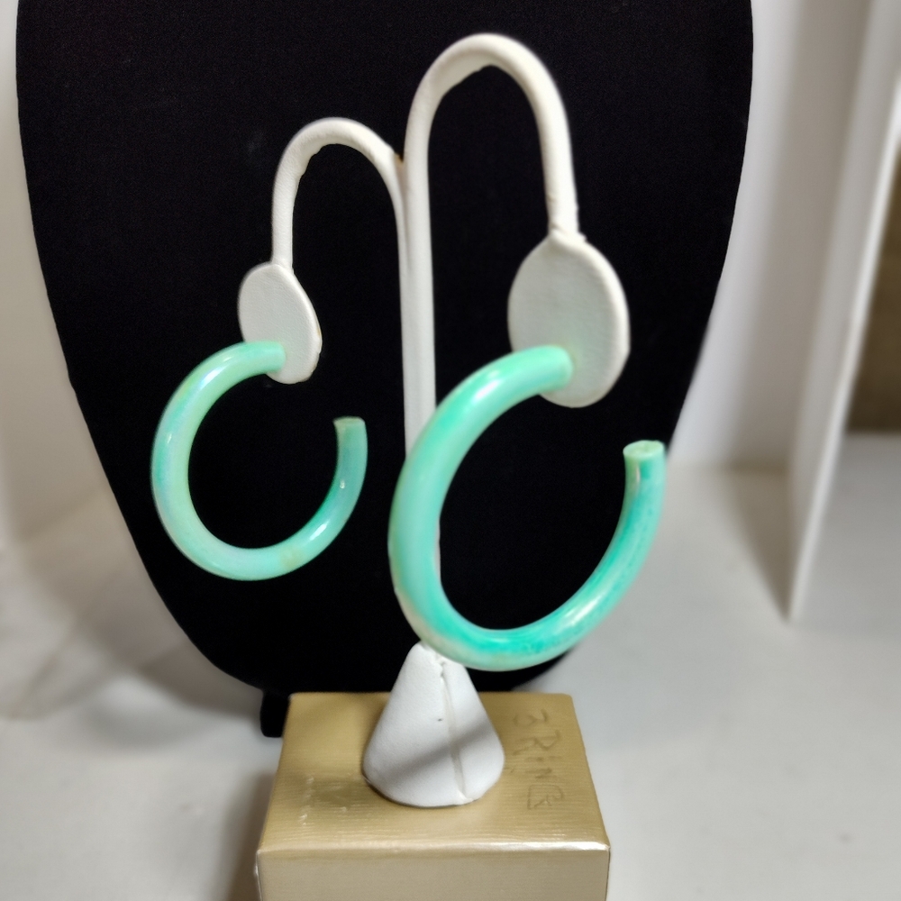 Mint Green Hoop Earrings